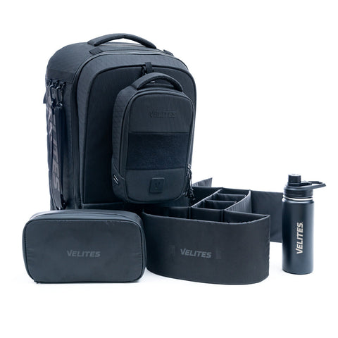 Pack Storm Duradiamond Anthracite + Insulated bottle + Internal divider + Toiletry bag